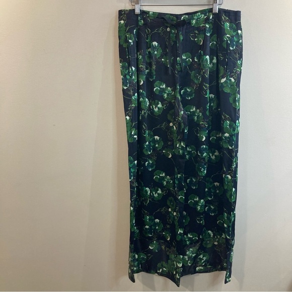 ELEVENSES Sz 8 by Anthropologie Palazzo Wide Leg Cuffed Hem Trouser Pants - Picture 3 of 14